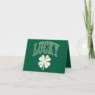 Tarjeta Vintage Lucky Clover St Patrick's Day