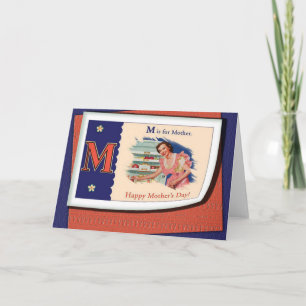 Tarjeta Vintage M es para madre