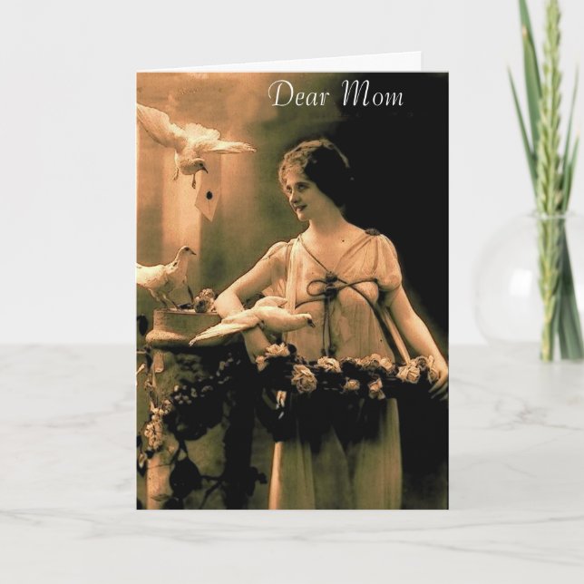 Tarjeta Vintage Mail Mother's Day Greeting Card (Anverso)