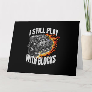 Tarjeta Vintage Mechanage Garage Car Engine Yo Todavía Jue