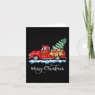 Tarjeta Vintage Merry Christmas Red Truck Old Fashioned Ch