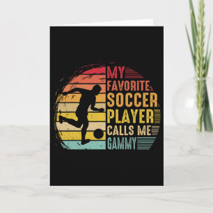 Tarjeta Vintage Mi jugador de fútbol favorito me llama Gam