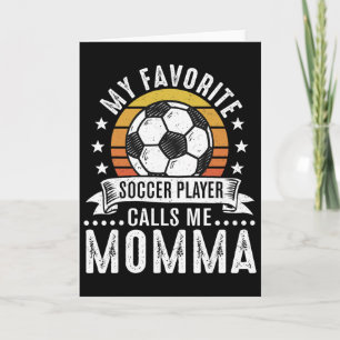 Tarjeta Vintage Mi Jugador de Fútbol Favorito Me Llama Mam