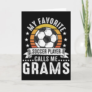 Tarjeta Vintage Mi Jugador de Fútbol Favorito Me Llama Yay