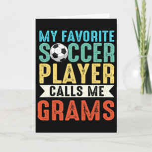 Tarjeta Vintage Mi Jugador de Fútbol Favorito Me Llama Yay