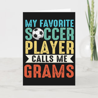 Tarjeta Vintage Mi Jugador de Fútbol Favorito Me Llama Yay