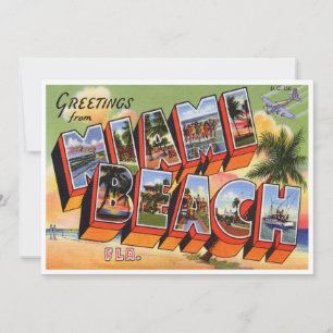 Tarjeta Vintage Miami Beach