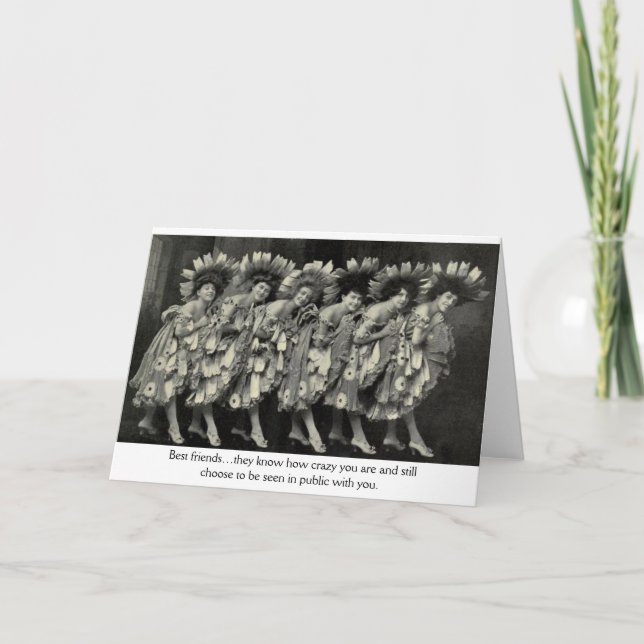 Tarjeta Vintage - Mis locos mejores amigos, (Anverso)