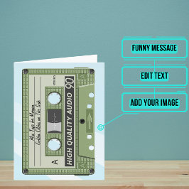 Tarjeta Vintage Mixtape Cassette Cumpleaños