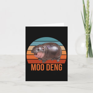 Tarjeta Vintage Moodeng Hippo Famous Ba
