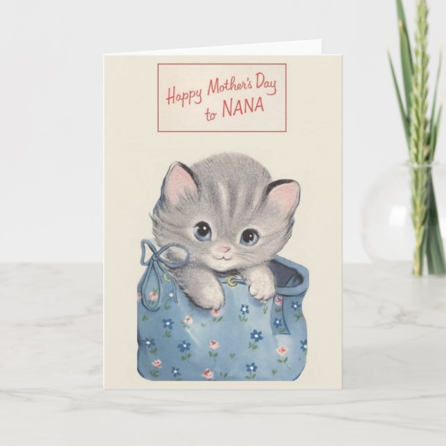 Tarjeta Vintage Mother's Day Card for Nana (Anverso)