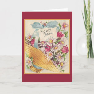 Tarjeta Vintage Mother's Day Card for Sister
