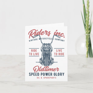 Tarjeta Vintage Motorcycle Riders Inc
