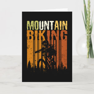 Tarjeta Vintage Mountain Bike Downhill
