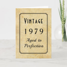 Tarjeta Vintage Nacido en 1979 o cualquier año Añadir nomb