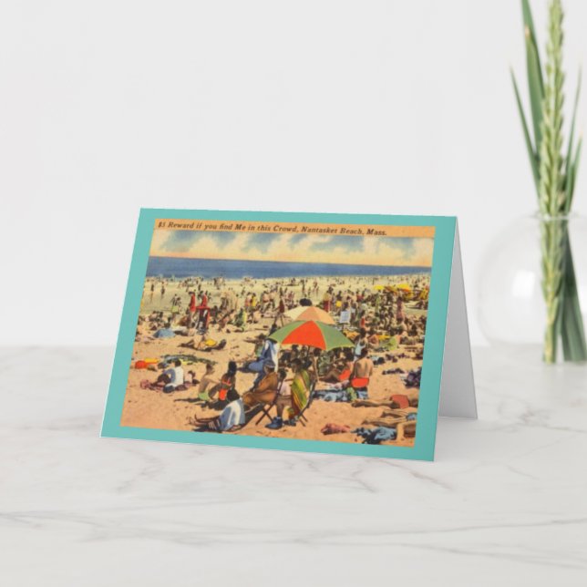 Tarjeta Vintage Nantasket Beach, Massachusetts (Anverso)