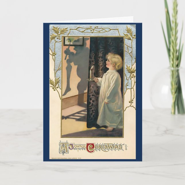 Tarjeta Vintage Navidad de los años 1940 (Anverso)