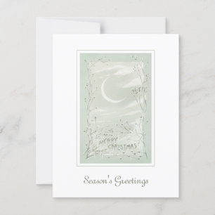Tarjeta Vintage Navidad Elegante arte de vacaciones nórdic