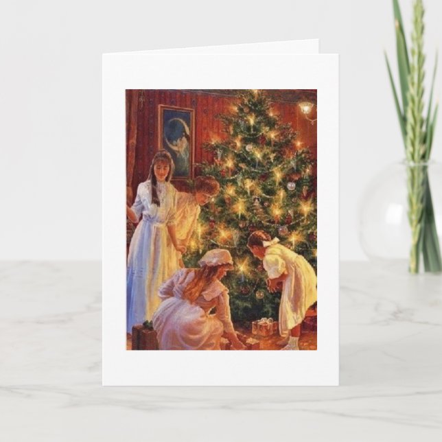 Tarjeta Vintage - Navidades Buenos días, (Anverso)