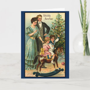 Tarjeta Vintage Navidades holandeses Vrolijk Kerstfeest Pe