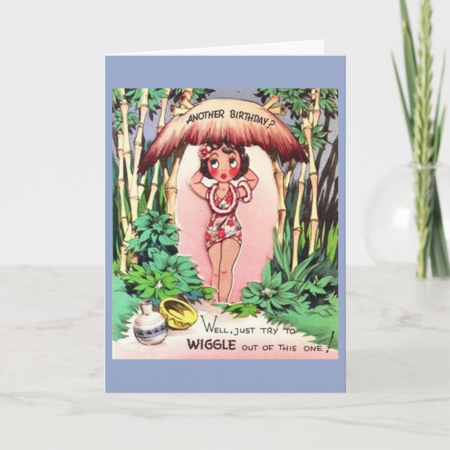 Tarjeta Vintage- No intentes alejarte de este cumpleaños, (Anverso)