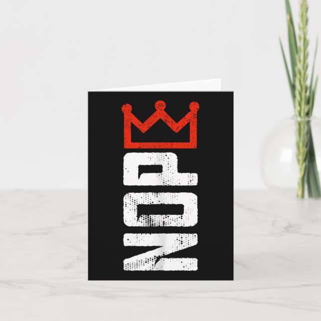 Tarjeta Vintage No Kings Protesta Rótulo Vertical (Anverso)