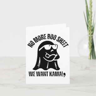 Tarjeta Vintage No More Boo Sheet Queremos Kamala Hallowee