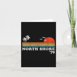 Tarjeta Vintage North Shore Hawaii Beach Retro Surfing 70