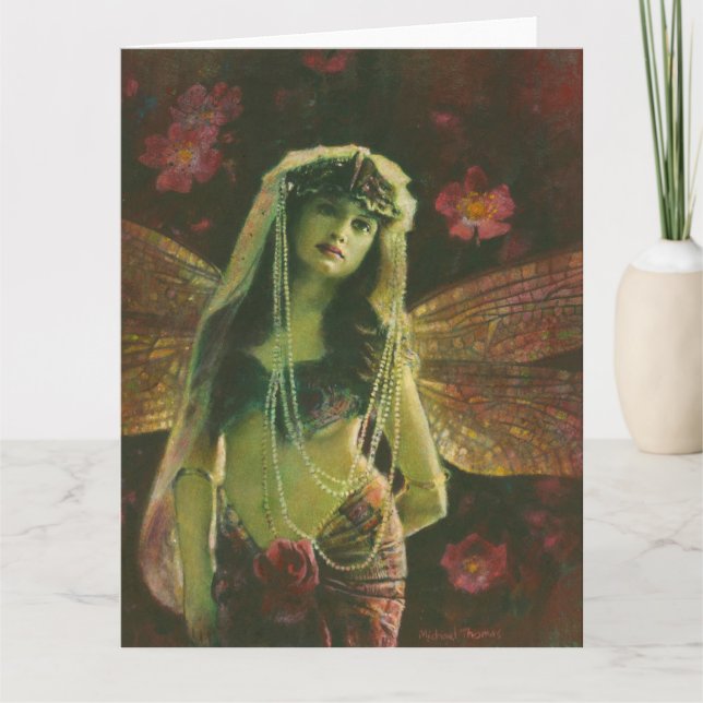 Tarjeta Vintage Nymph Large Greetings Card (Anverso)