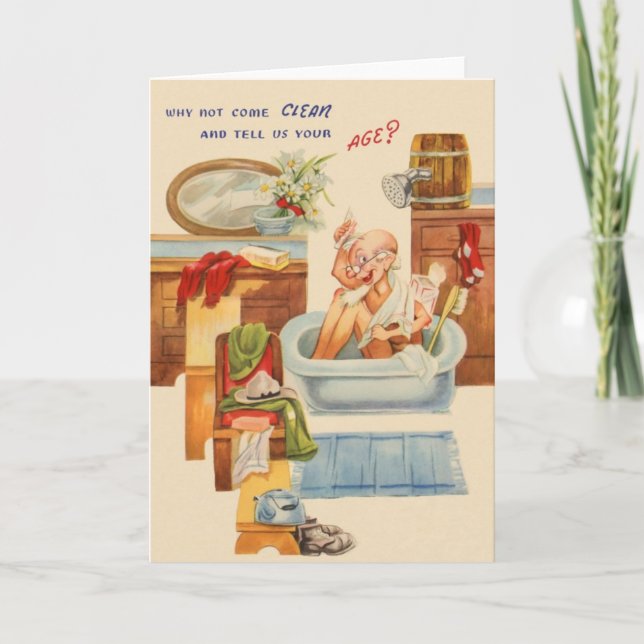 Tarjeta Vintage Over the Hill Birthday (Anverso)