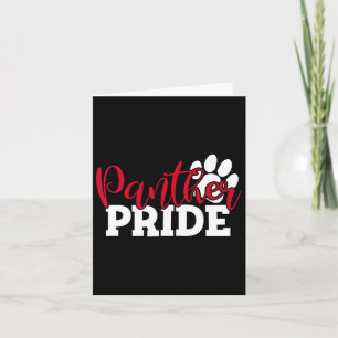 Tarjeta Vintage Panthers School Sports Name Spirit Back to