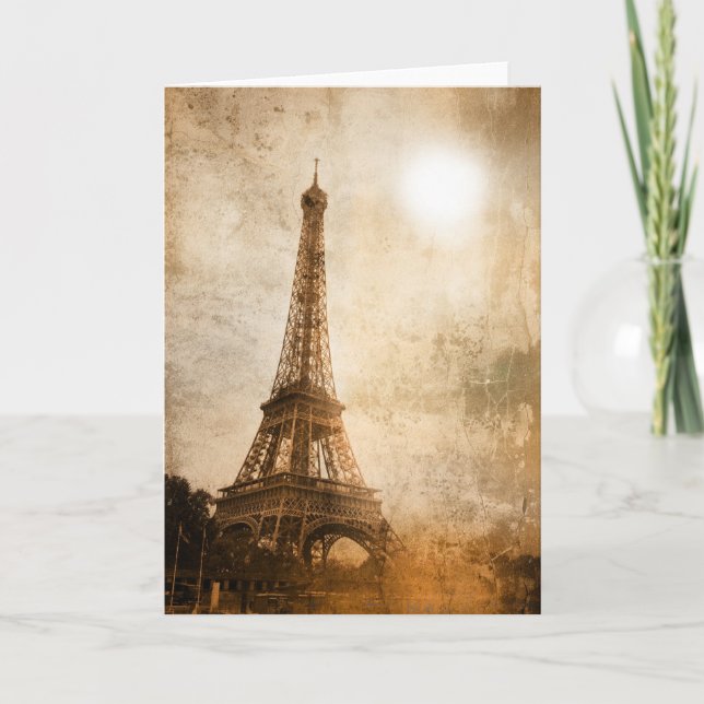 Tarjeta Vintage Paris Greeting Card (Anverso)