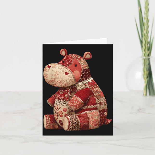 Tarjeta Vintage Patchwork Hip Cute Boho Nursery  (Anverso)