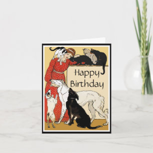 Tarjeta Vintage Pet Lover Cumpleaños