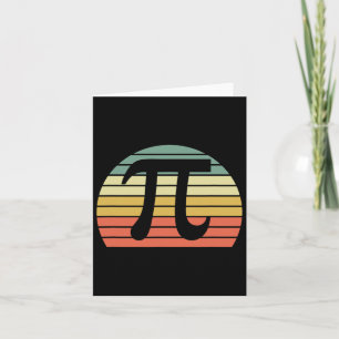 Tarjeta Vintage Pi Day Math 3.14 Nerd Geek Cute Retro Rega