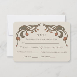 Tarjeta Vintage Pomegranate RSVP