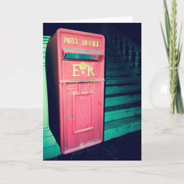 Tarjeta Vintage Post Office Box Notecard (Anverso)