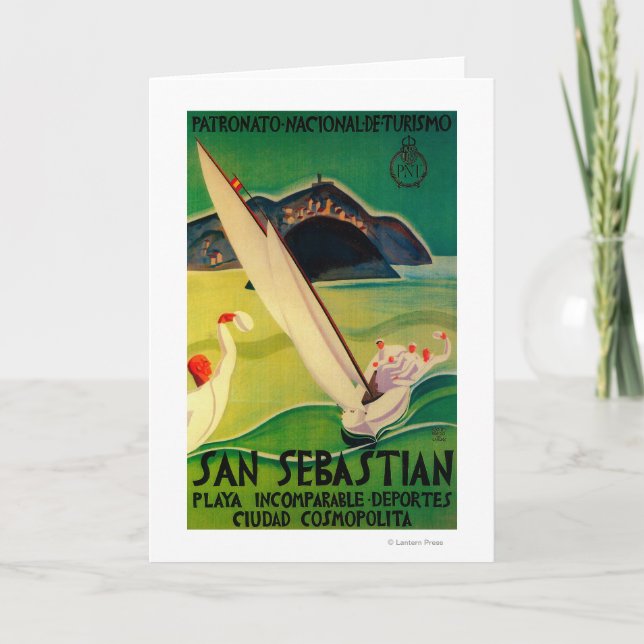 Tarjeta Vintage PosterEurope de San Sebastián (Anverso)
