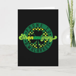 Tarjeta Vintage Propenso A Travesuras Y Disparates St Patr