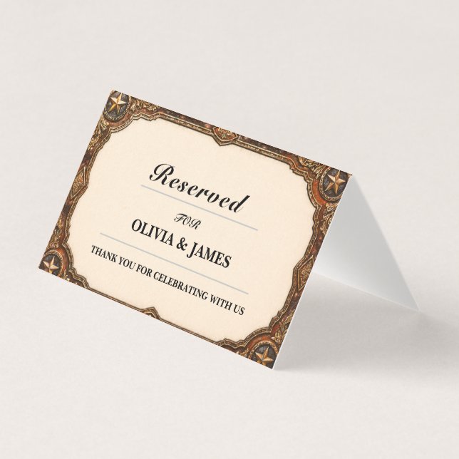 Tarjeta Vintage Reserved Seating Card (Anverso)