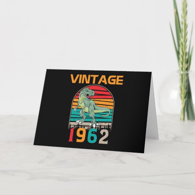 Tarjeta Vintage Retro 1962 Cumpleaños (Anverso)