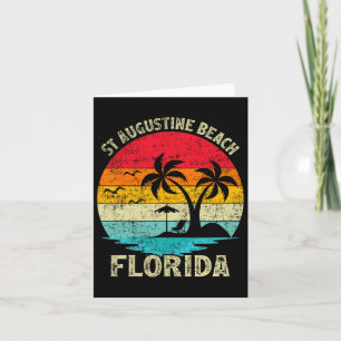 Tarjeta Vintage Retro Florida St Augustine