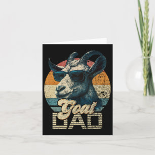 Tarjeta Vintage Retro Goat Dad Mejor Goat Daddy Funny Fath