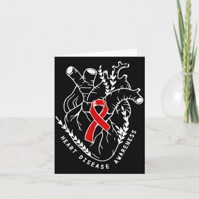 Tarjeta Vintage Retro Heart Disease Awareness Funny  (Anverso)