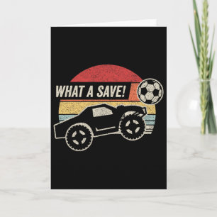 Tarjeta Vintage Retro ¡Qué Salvada! Coche de Fútbol RC Coh