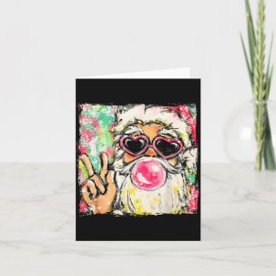 Tarjeta Vintage Retro Santa Chicle Burbuja Nk Sungles Navi
