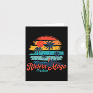 Tarjeta Vintage Riviera Maya Mexico Beach Vibes Vacation S