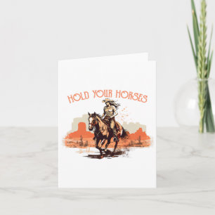 Tarjeta Vintage Rodeo Cowboy Sostengo Tu Caballo De Caball