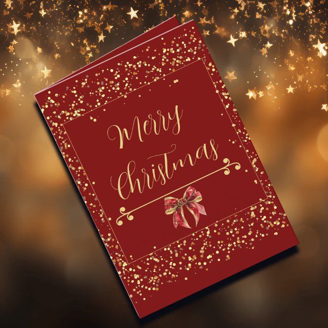 Tarjeta vintage roja inspirada en Charles Dickens (Subido por el creador)