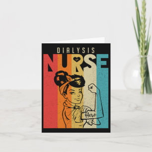 Tarjeta Vintage Rosie La enfermera de diálisis del Riveter